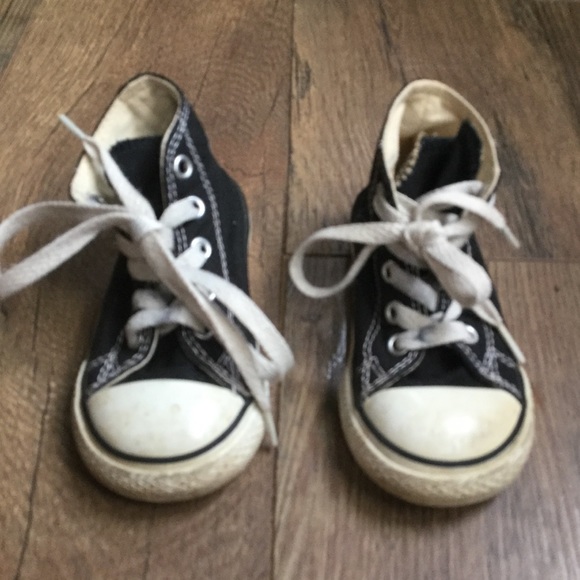 black toddler converse high tops